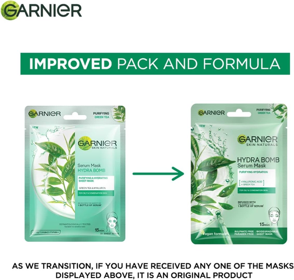 Skin Naturals, Green Tea Serum Mask, 32 G