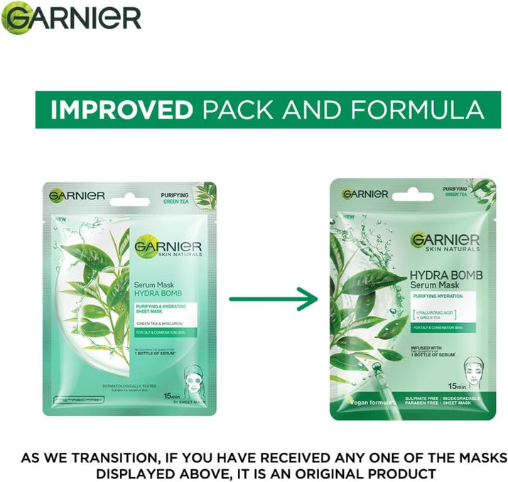 Skin Naturals, Green Tea Serum Mask, 32 G