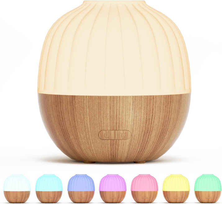 Essential Oil Diffuser, 100Ml Small Aromatherapy Ultrasonic Cool Mist Humidifier with Warm White Lights, Auto Shut-Off Function, for Office Home