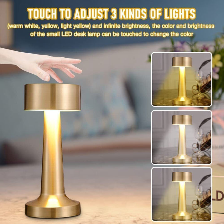 ​Cordless LED Table Lamp USB Rechargeable Modern Lamp Dimmable Bar Night Light