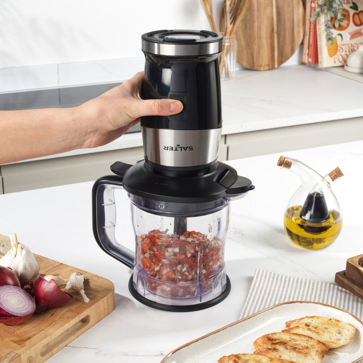 Salter 2-In-1 Jug Blender & Mini Chopper Electric 1.2L Mixer 570Ml Sports Bottle