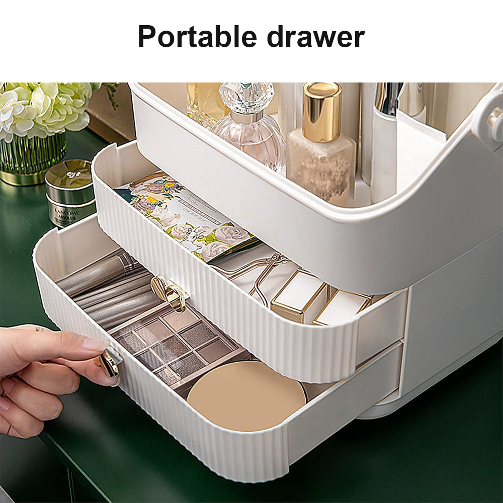 Cosmetic Storage Organiser Makeup Three Layer Skincare Display Case Box