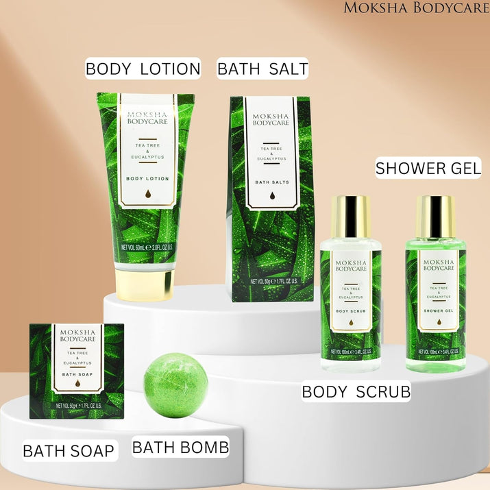 Spa Gift Sets for Women, Tea Tree Bath Gift Set with Body Lotion, Shower Gel, Spa Sets Gifts, Pamper Gifts for Women, Birthday Gifts Mothers Day Gifts for Wife, Mum, Daughter