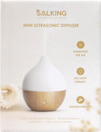 Essential Oil Diffuser, 100Ml Small Aromatherapy Ultrasonic Cool Mist Humidifier with Warm White Lights, Auto Shut-Off Function, for Office Home