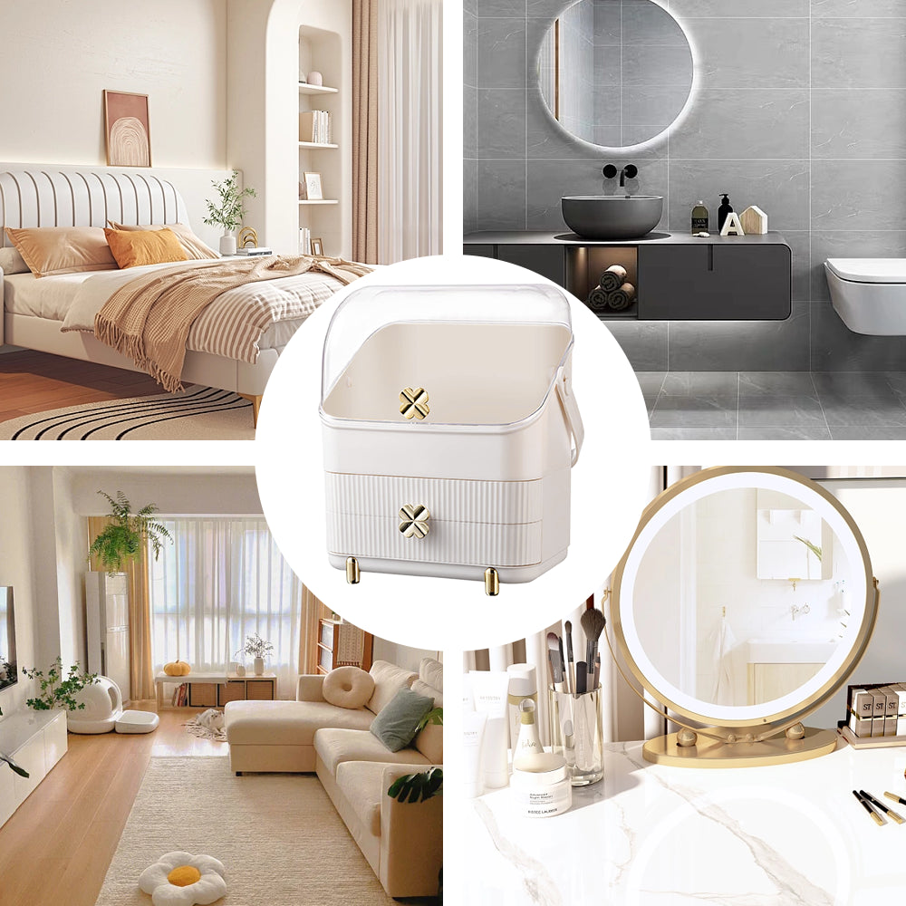 Cosmetic Storage Organiser Makeup Three Layer Skincare Display Case Box