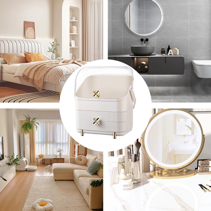 Cosmetic Storage Organiser Makeup Three Layer Skincare Display Case Box