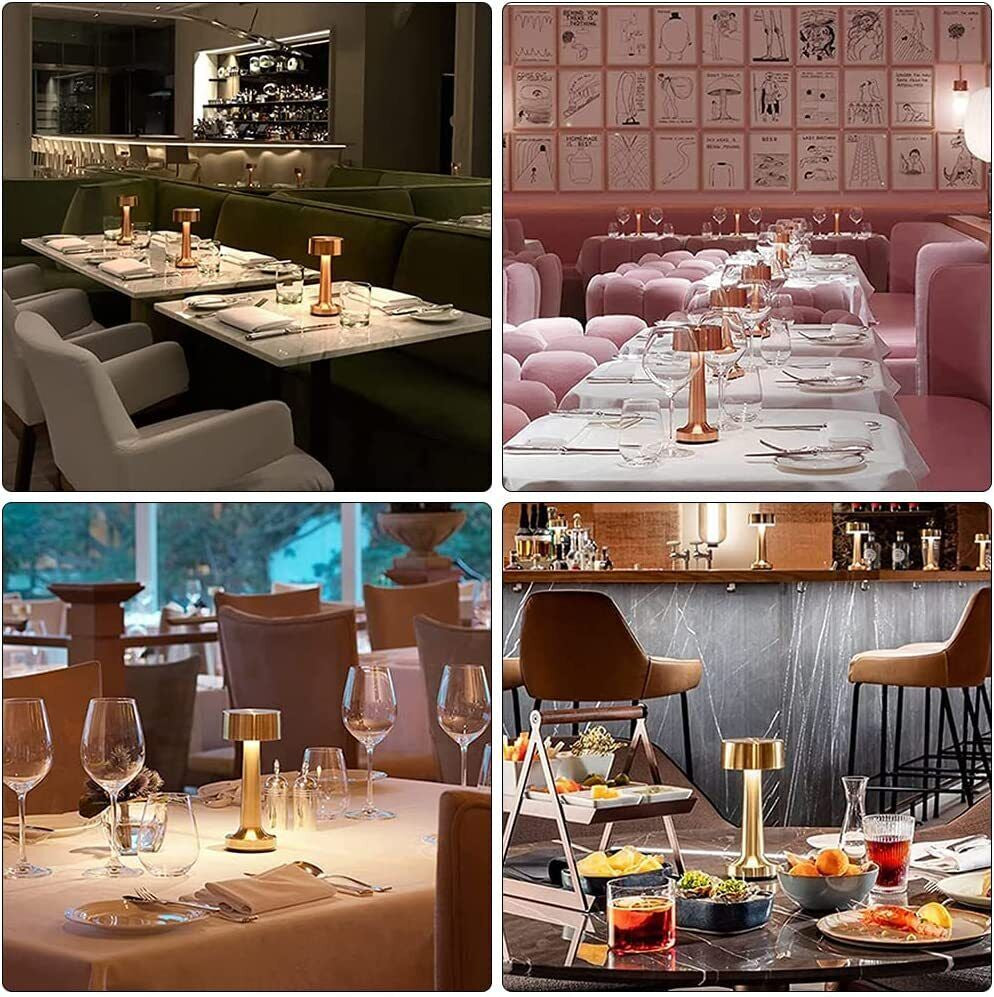 ​Cordless LED Table Lamp USB Rechargeable Modern Lamp Dimmable Bar Night Light