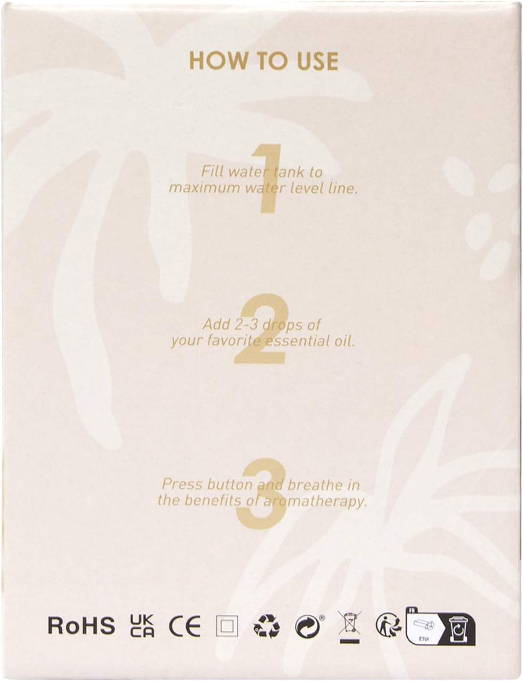 Essential Oil Diffuser, 100Ml Small Aromatherapy Ultrasonic Cool Mist Humidifier with Warm White Lights, Auto Shut-Off Function, for Office Home