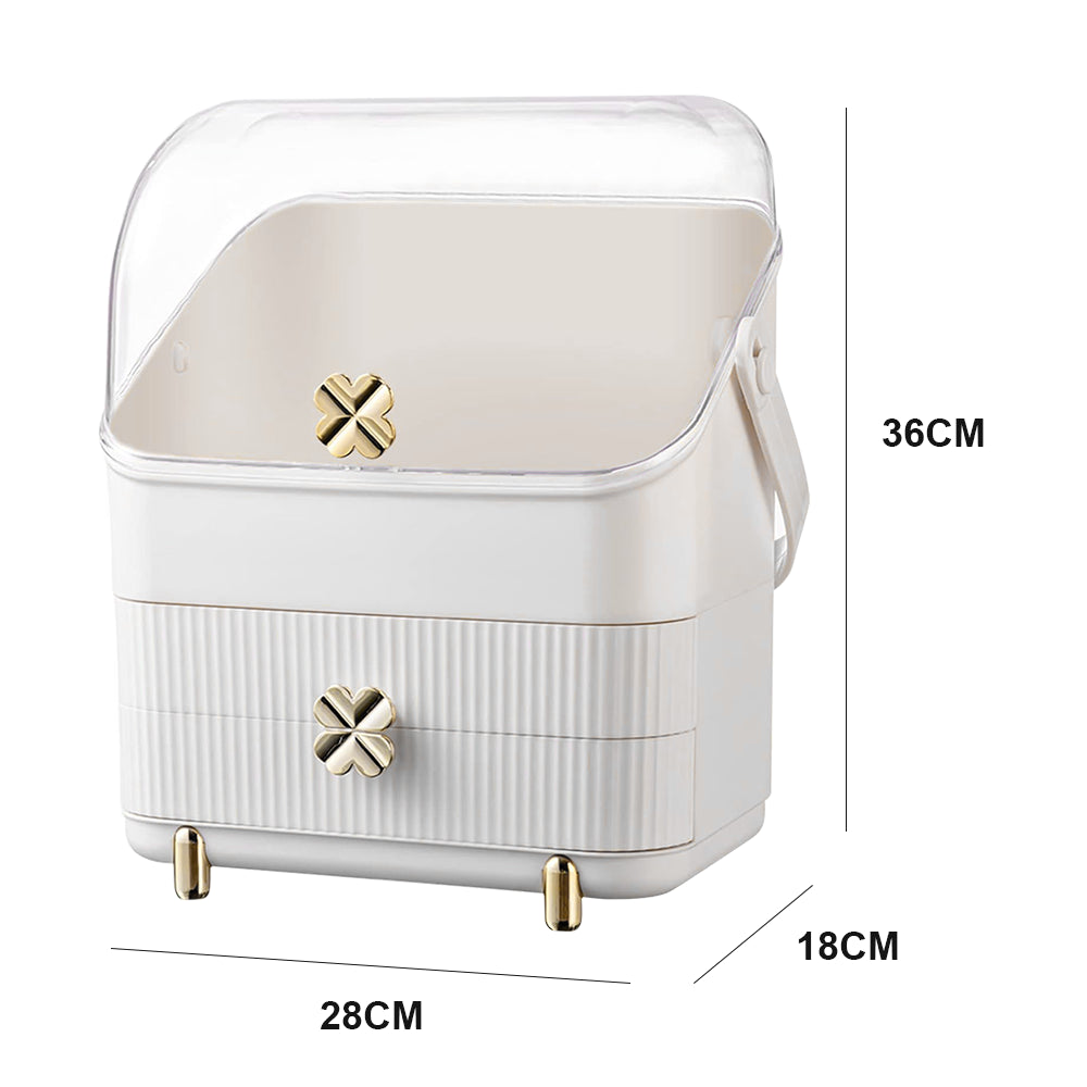 Cosmetic Storage Organiser Makeup Three Layer Skincare Display Case Box