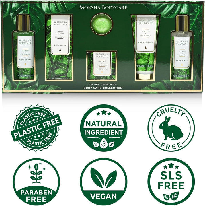 Spa Gift Sets for Women, Tea Tree Bath Gift Set with Body Lotion, Shower Gel, Spa Sets Gifts, Pamper Gifts for Women, Birthday Gifts Mothers Day Gifts for Wife, Mum, Daughter