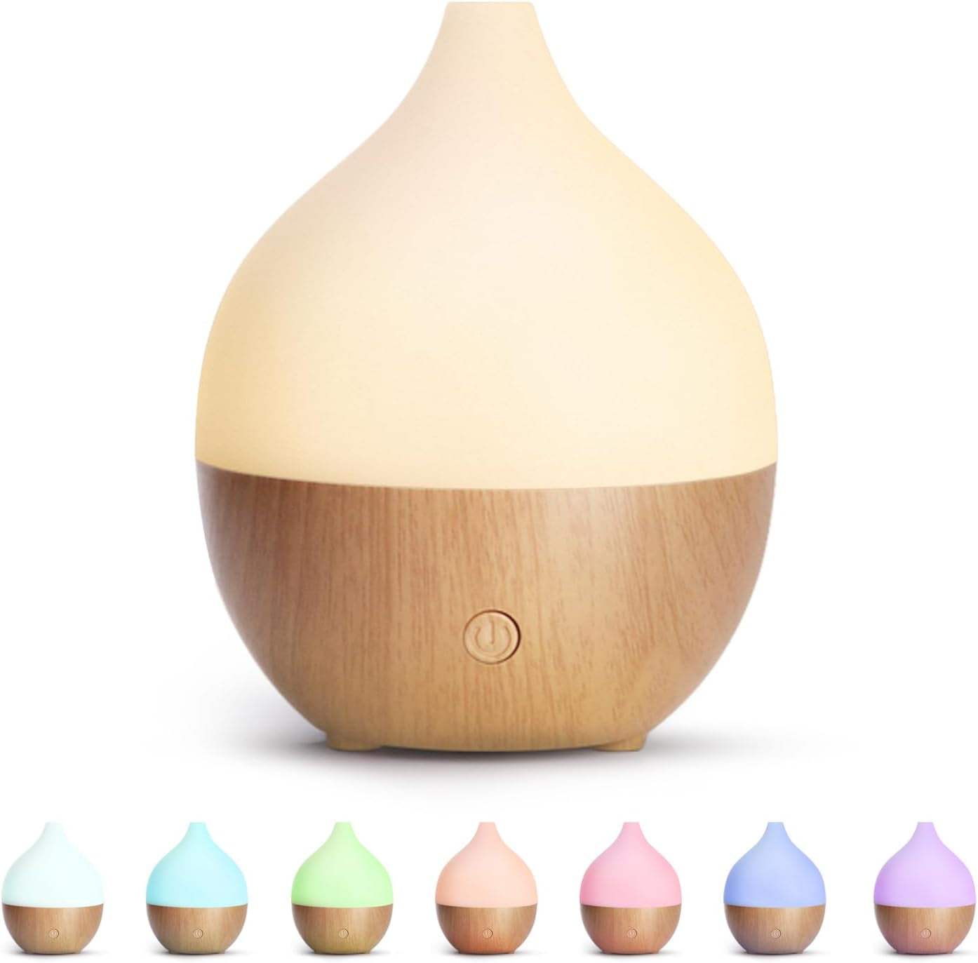 Essential Oil Diffuser, 100Ml Small Aromatherapy Ultrasonic Cool Mist Humidifier with Warm White Lights, Auto Shut-Off Function, for Office Home