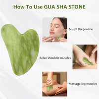 Jade Roller & Gua Sha Scraper Set – Facial Massage Kit for Anti-Aging Treatment